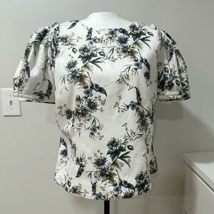 Antonio Melani Floral Blouse Top Feminine Girly Quality Cottage Coquette Classic